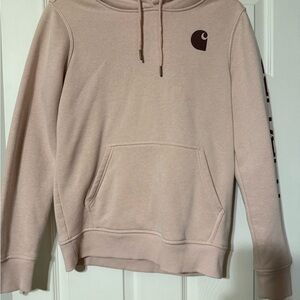Women’s pink Carhartt logo hoodie - relaxed fit